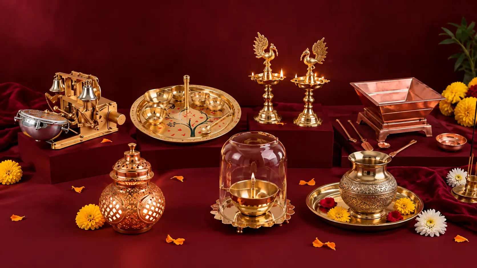 Navratri Pooja Items: Traditional Brass and Copper Essentials